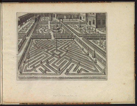 Garden with several parterres, surrounded by balustrades, anonymous, 1615 Canvas Print