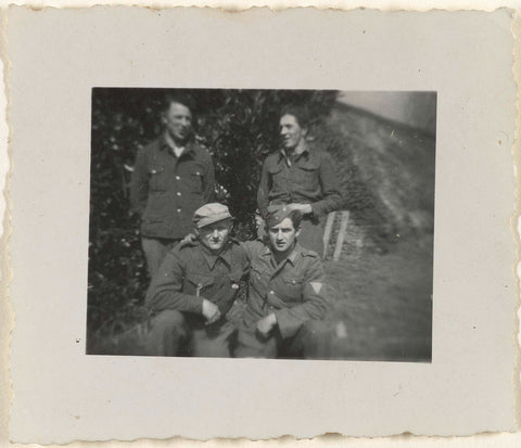 Four sailors in a garden, anonymous, 1940 - 1943 Canvas Print