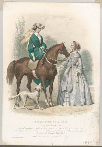 Le Moniteur de la Mode, 1854, No. 398 : Modes de l'Alexandrin (...), Préval, 1854 Canvas Print