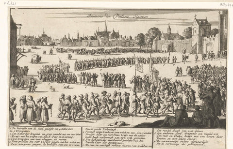 Procession of redeemed Christian slaves, c. 1682-1684, Jan Luyken, 1682 - 1684 Canvas Print