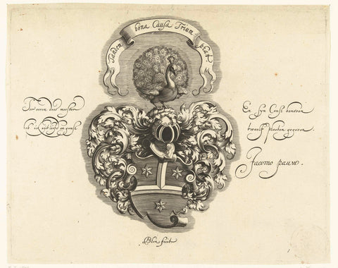 Coat of arms of Jacomo Pauw, Michiel le Blon, 1615 Canvas Print