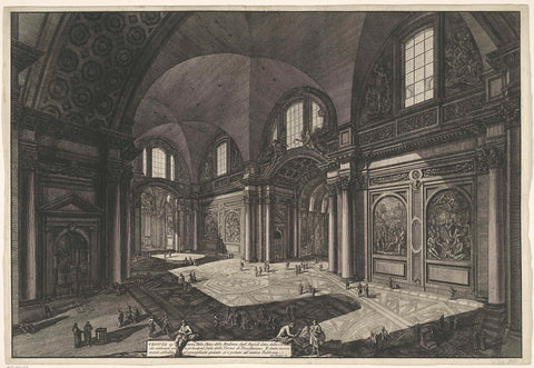 Interieur van de Santa Maria degli Angeli e de Martiri tee Rome, Giovanni Battista Piranesi, 1748 - 1778 Canvas Print