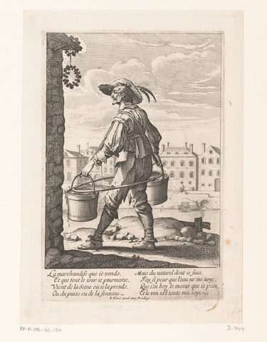 Water carrier, Abraham Bosse, 1629 - 1630 Canvas Print