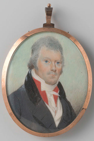Portrait miniature of Matthew Sigismundus Schuster (1757-1826), anonymous, 1775 - 1825 Canvas Print