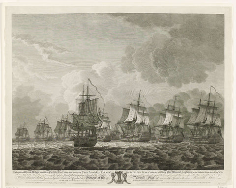 Battle of the Dogger Bank, 1781, Robert Pollard (I), 1782 Canvas Print