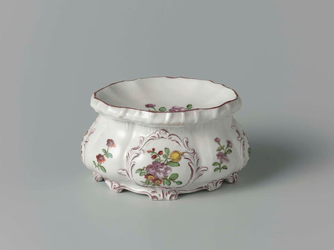 Pair of salt cellars, Weesper porseleinfabriek, c. 1764 - c. 1768 Canvas Print