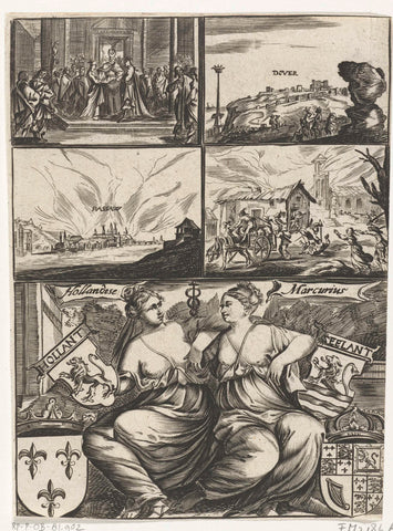 Title page for the Dutch Mercurius of the year 1662, anonymous, 1663 Canvas Print