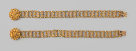 Two bracelets, J.J.R. van de Wilde, c. 1835 - c. 1837 Canvas Print