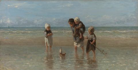 Children of the Sea, Jozef Israëls, 1872 Canvas Print