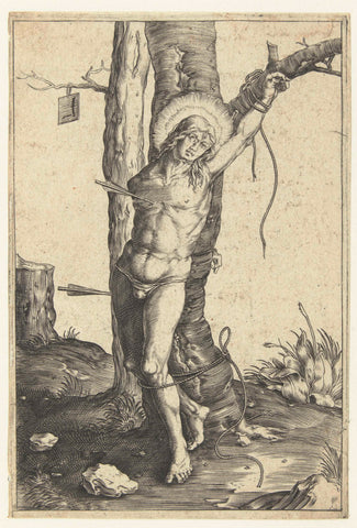 Saint Sebastian, Jan Harmensz. Muller (possibly), 1581 - 1628 Canvas Print