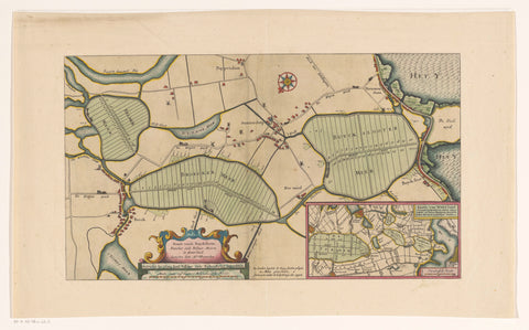 Map of the Buiksloter-, Broeker- and Bijlmermeerpolder, Claes Jansz. Visscher (II) (workshop of), 1628 - 1652 Canvas Print