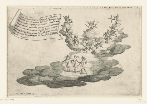 Feast in Florence: Float of Love, Jacques Callot, 1616 Canvas Print