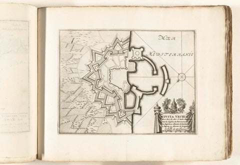 Map of Civitavecchia, c. 1702, anonymous, 1702 - 1703 Canvas Print