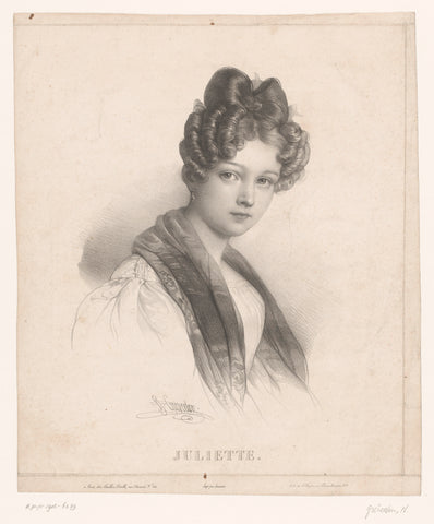 Juliette J, Henri Grévedon, 1828 - 1830 Canvas Print