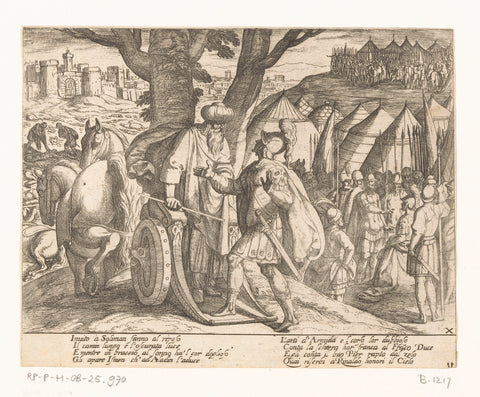 Illustratie bij Canto X van Tasso's 'Gerusalemme Liberata', Antonio Tempesta, 1565-1630 Canvas Print