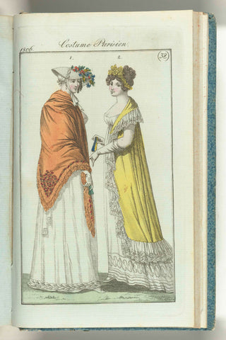 Journal des Dames et des Modes, editie Frankfurt 15 September 1806, Costume Parisien (38), anonymous, 1806 Canvas Print