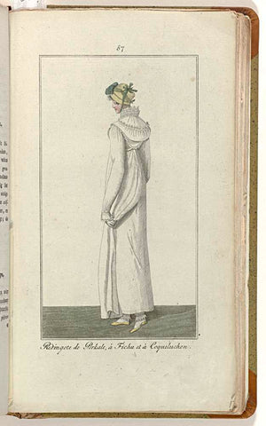 Elegantia, or magazine of fashion, luxury and taste for ladies, September 1809, No. 87: Redingote de perkale..., anonymous, 1809 Canvas Print