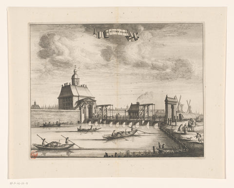 View of the First Muiderpoort in Amsterdam, anonymous, 1693 - 1694 Canvas Print