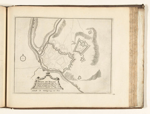 Map of Prats-de-Mollo-la-Preste, 1726, anonymous, 1726 Canvas Print