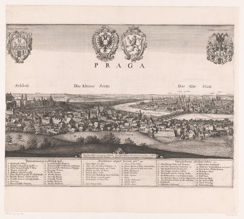 View of Prague (middle part), Wenceslaus Hollar, 1649 Canvas Print