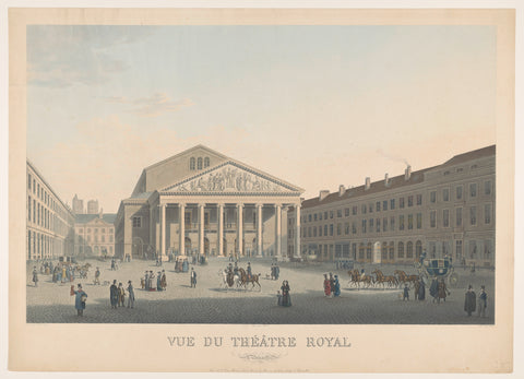 The Royal Theatre in Brussels, Johann Nepomuk Gibèle, 1785 - 1885 Canvas Print