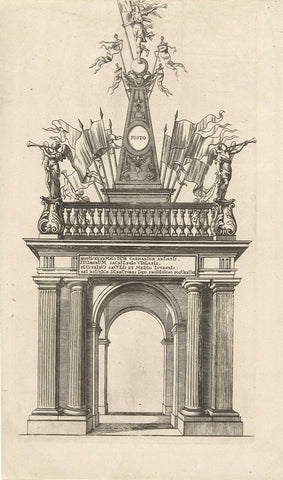 Triumphal Arch erected on the occasion of the jubilee of the Blessed Sacrament of Wonder, 1720, anonymous, 1720 Canvas Print