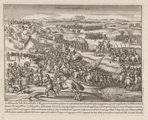 Capture of Oudenaarde, 1582, anonymous, 1649 - 1651 Canvas Print