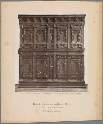 Sacristy cabinet at the Deutsche Austellung in Munich in 1876, anonymous, c. 1876 Canvas Print