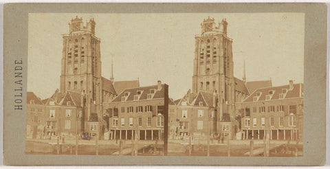 View of the Grote of Onze-Lieve-Vrouwekerk in Dordrecht, Charles-Henri Plaut (possibly), 1858 Canvas Print