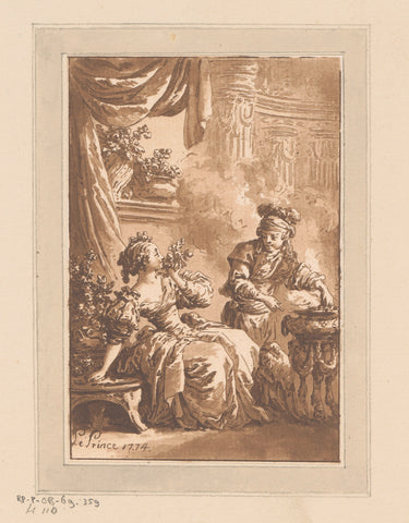 Smell, Jean Baptist Leprince, 1774 Canvas Print