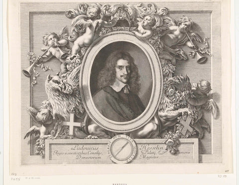 Portrait of Louis Hesselin, Robert Nanteuil, 1650 Canvas Print