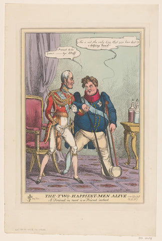 George IV and the Duke of Wellington, William Heath, 1827 Canvas Print