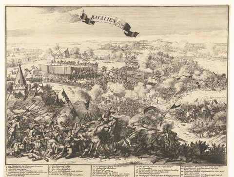 Battle of Seneffe, 1674, Jacobus Harrewijn, 1684 Canvas Print