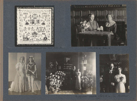 Sampler and portraits, anonymous, c. 1908 - c. 1913 Canvas Print