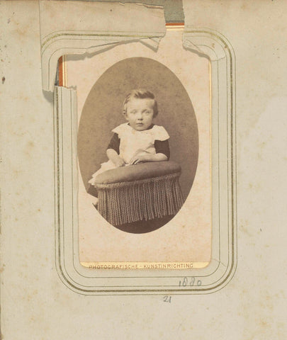 Portrait of FHN Ligtenberg as a one-year-old, Cornelis Bernardus Broersma, 1882 Canvas Print