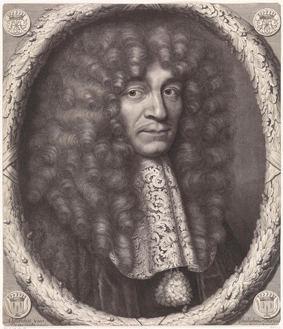 Portrait of Joachim de Seiglière, Pieter van Schuppen, 1674 Canvas Print