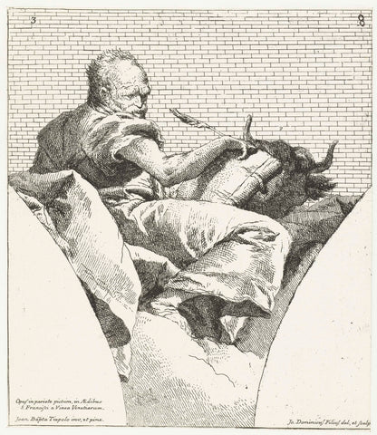 Evangelist Lucas met os, Giovanni Battista Tiepolo, 1775 Canvas Print