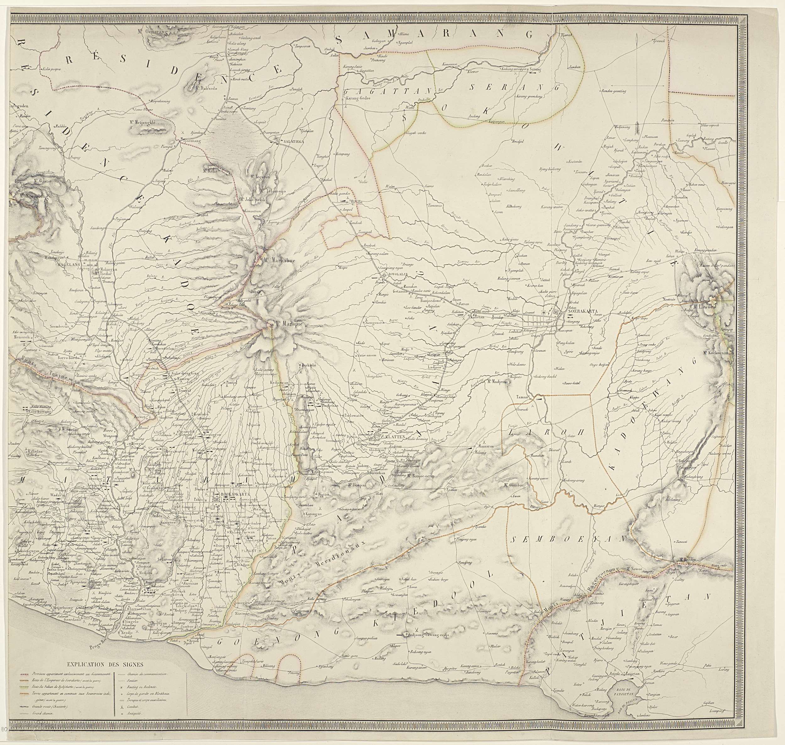 Map of Java, during the Java War 1825-1830 (ri | CanvasPrints.com