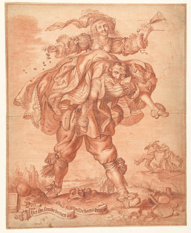 It Takes Strong Legs to Carry Luxury, Adriaen Pietersz. van de Venne, 1600 - 1662 Canvas Print