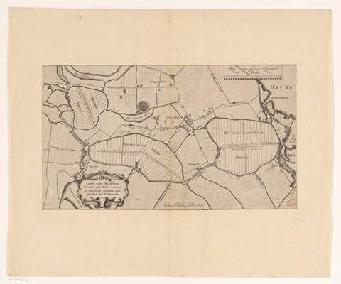 Map of the Buiksloter-, Broeker- and Bijlmermeerpolder, anonymous, 1628 Canvas Print