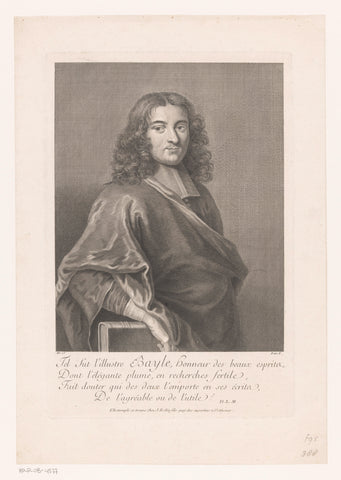 Portret van Pierre Bayle, Gille Edme Petit, 1706–1760 Canvas Print