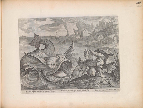 Jonah Spit Out by the Fish, Antonie Wierix (II), 1643 Canvas Print