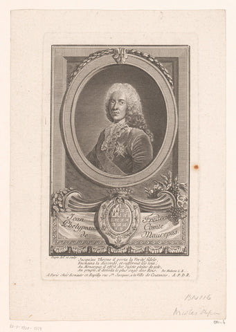 Portret van Jean-Frédéric Phélypeaux, Nicolas Dupin, 1776–1787 Canvas Print