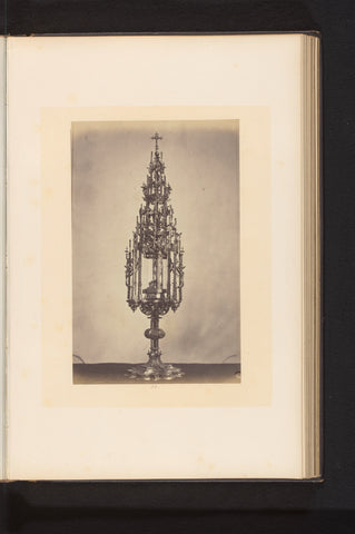 Gilded monstrance from the Sint-Jakobskerk in Leuven, exhibited at an exhibition on religious objects from the Middle Ages and Renaissance in 1864 in Mechelen, Joseph Maes, 1864 Canvas Print