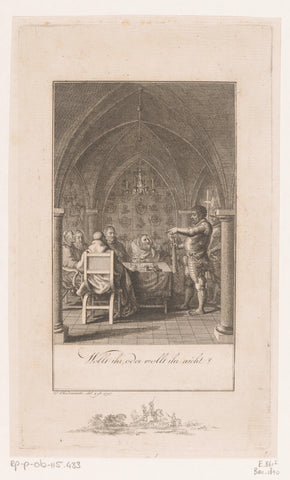 Procopius the Great at the Council of Basel, Daniel Nikolaus Chodowiecki, 1797 Canvas Print