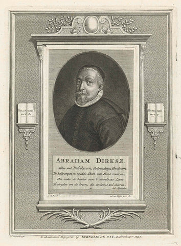 Portrait of Abraham Dirks Bierens, Andries van Buysen jr., 1743 Canvas Print