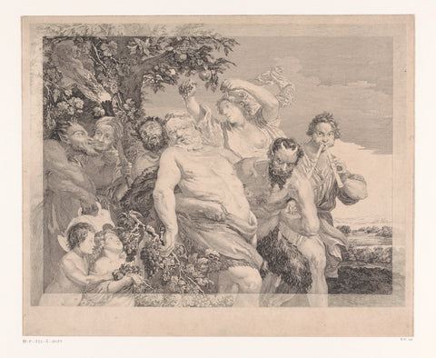 Drunk Silenus, Nicolas Delaunay, 1777 Canvas Print