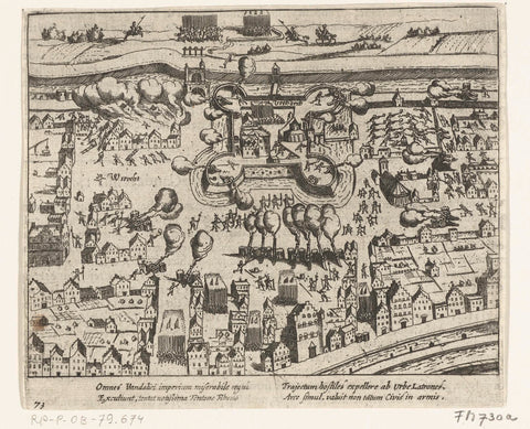 Siege of Vredenburg, 1577, Simon Frisius, 1613 - 1615 Canvas Print