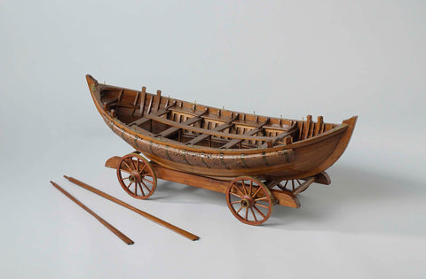 Model of a lifeboat on a wagon, anonymous, 1808 Canvas Print