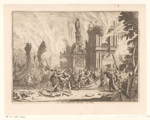 Val van Troje, anonymous, Jean Lepautre (rejected attribution), 1628 - in or after 1682 Canvas Print